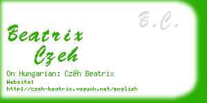 beatrix czeh business card
