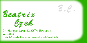 beatrix czeh business card